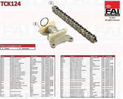 FAI AUTOPARTS tck124 -  Комплект цепи привода распредвала